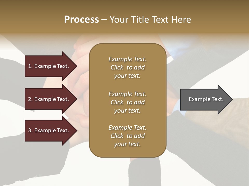 A Group Of People Putting Their Hands Together PowerPoint Template
