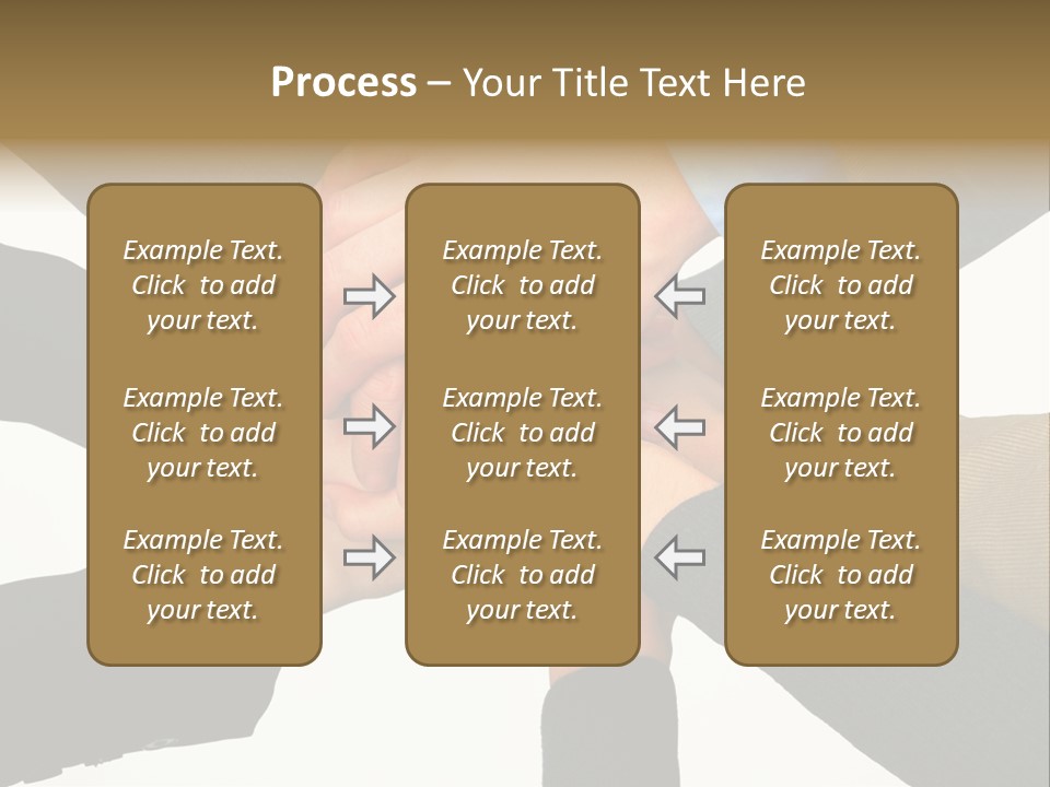 A Group Of People Putting Their Hands Together PowerPoint Template