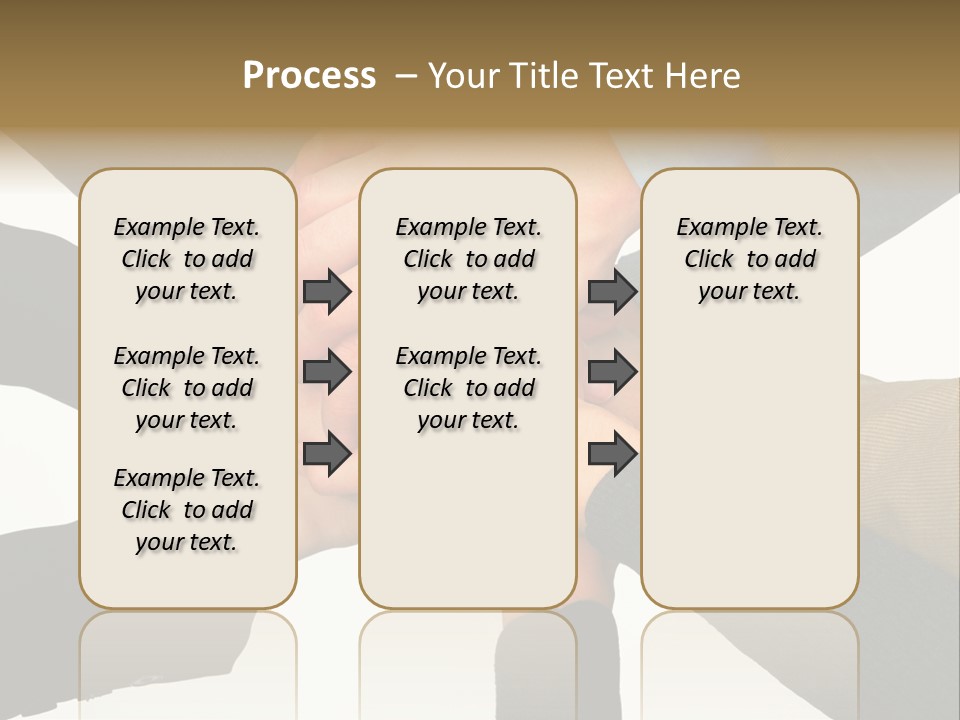 A Group Of People Putting Their Hands Together PowerPoint Template