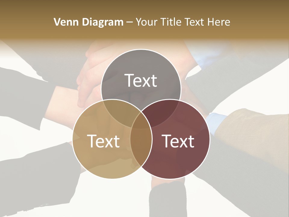 A Group Of People Putting Their Hands Together PowerPoint Template