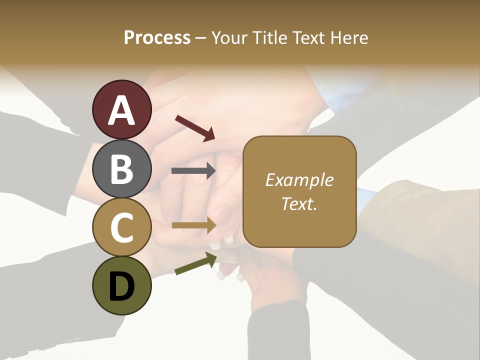 A Group Of People Putting Their Hands Together PowerPoint Template