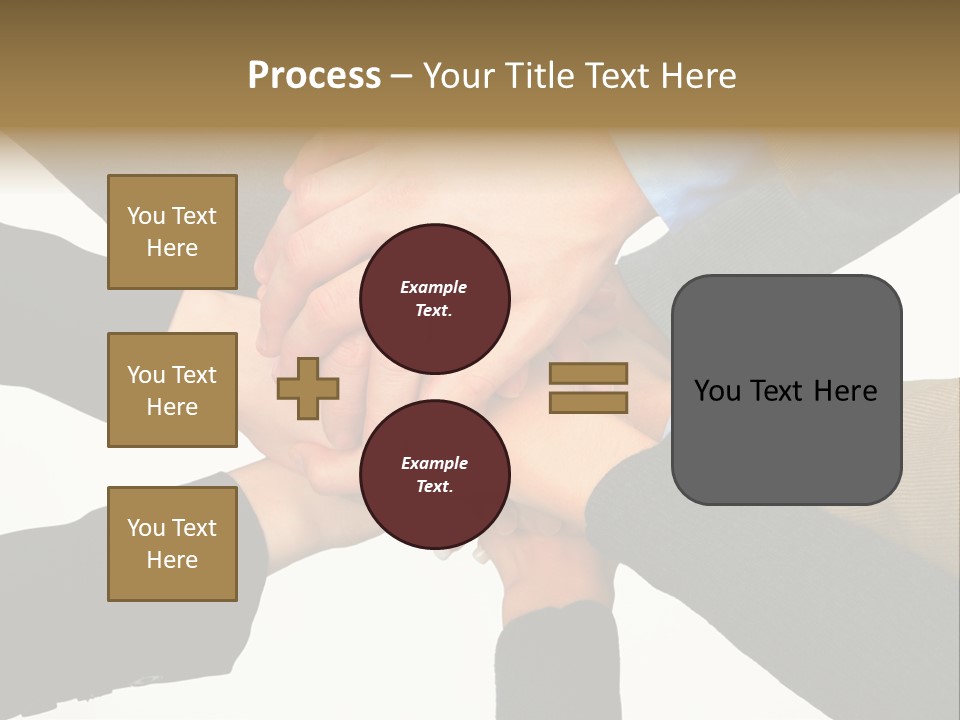 A Group Of People Putting Their Hands Together PowerPoint Template