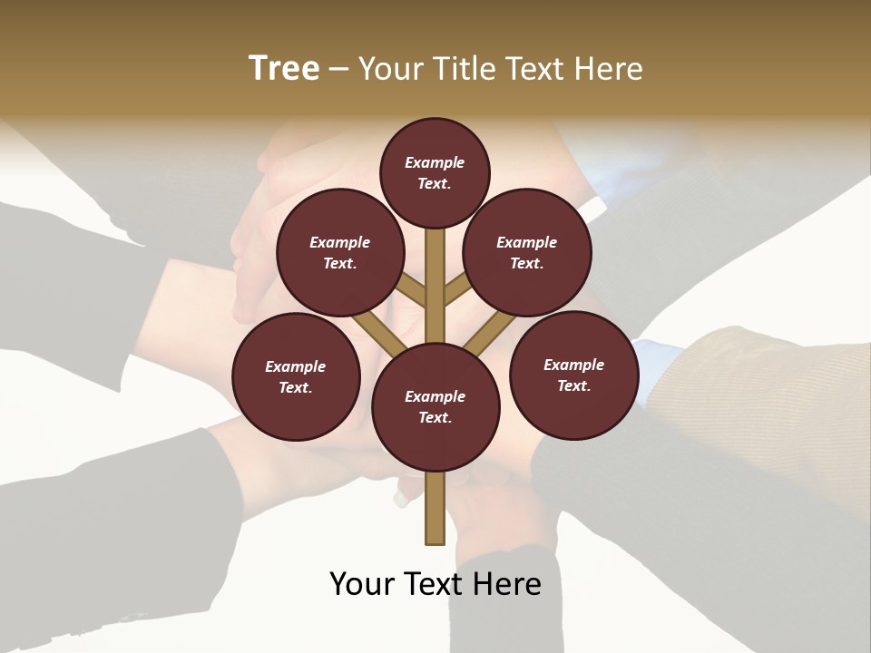 A Group Of People Putting Their Hands Together PowerPoint Template