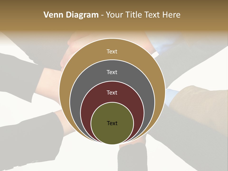 A Group Of People Putting Their Hands Together PowerPoint Template