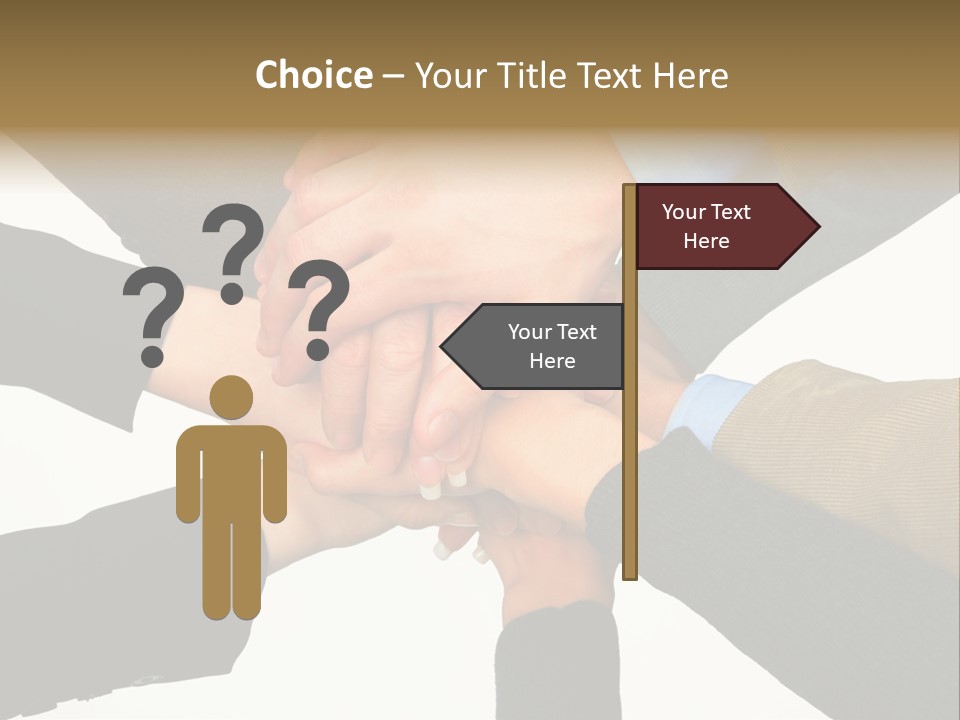 A Group Of People Putting Their Hands Together PowerPoint Template