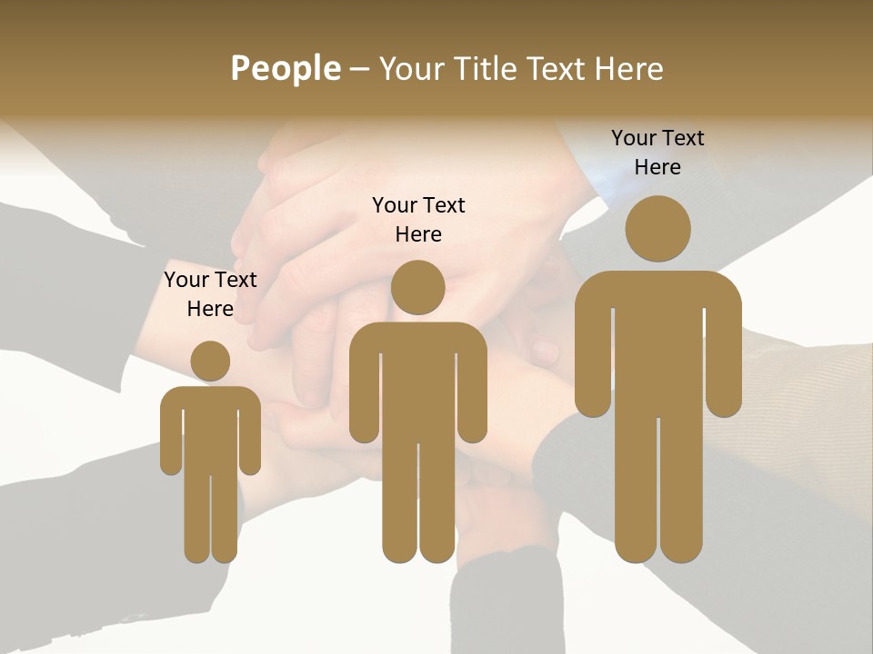 A Group Of People Putting Their Hands Together PowerPoint Template