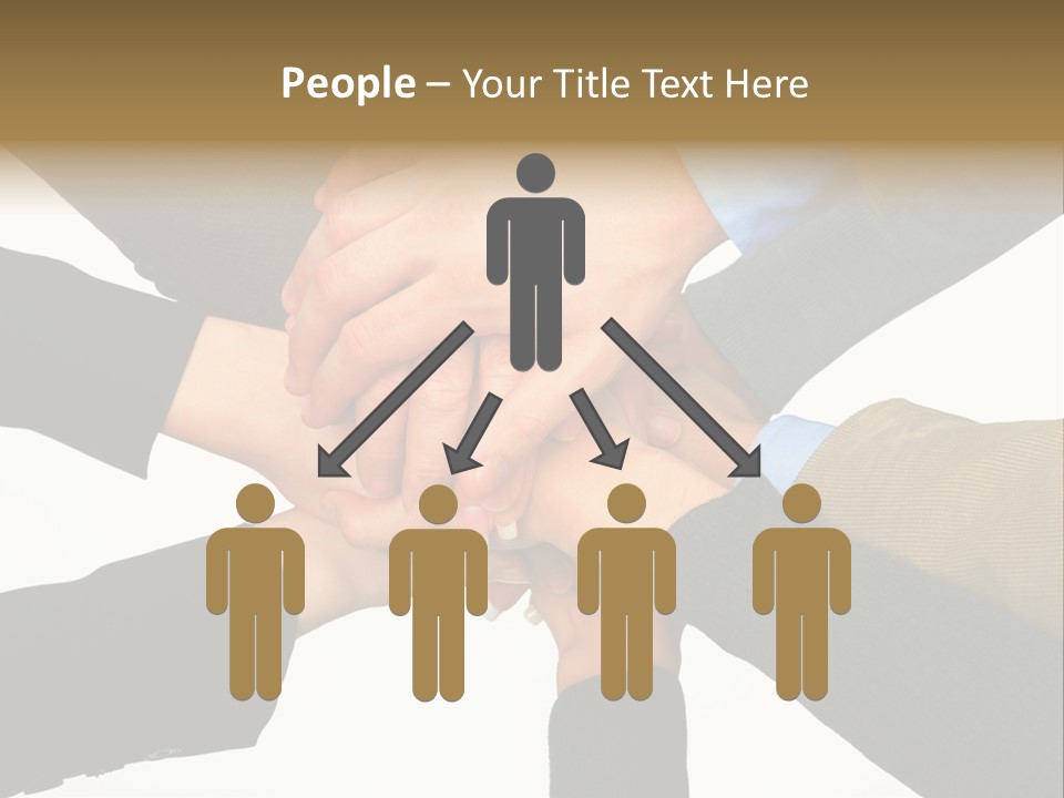 A Group Of People Putting Their Hands Together PowerPoint Template