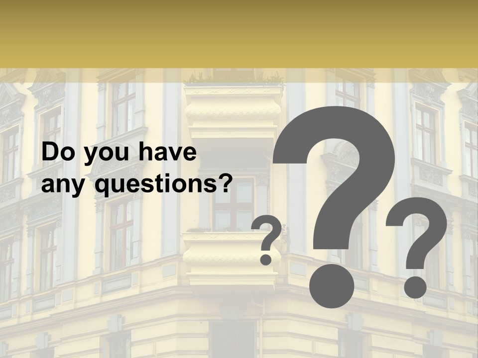 Old Apartment Building In Berlin, About 100 Years Old PowerPoint Template