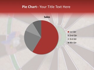 Dart In Bull's Eye Of Dartboard - Focus On Bullтащs-Eye PowerPoint Template