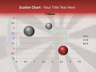 Dart In Bull's Eye Of Dartboard - Focus On Bullтащs-Eye PowerPoint Template