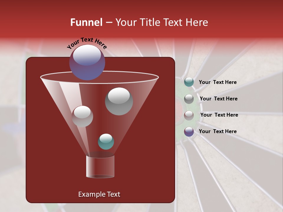 Dart In Bull's Eye Of Dartboard - Focus On Bullтащs-Eye PowerPoint Template