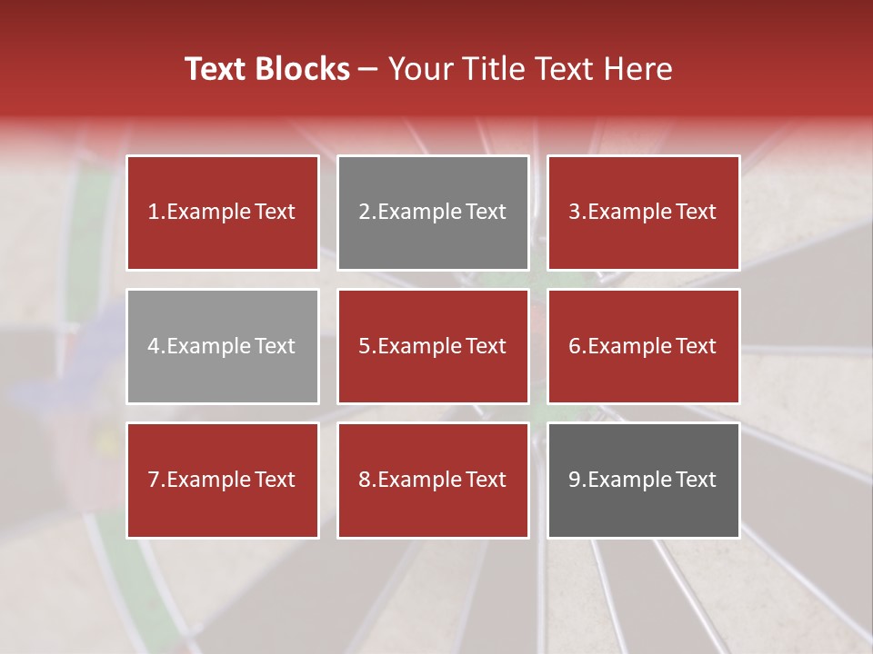 Dart In Bull's Eye Of Dartboard - Focus On Bullтащs-Eye PowerPoint Template