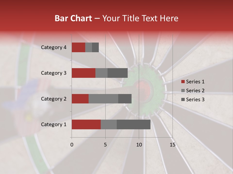 Dart In Bull's Eye Of Dartboard - Focus On Bullтащs-Eye PowerPoint Template