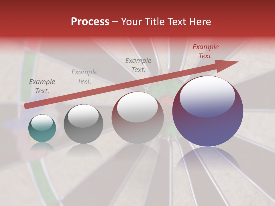 Dart In Bull's Eye Of Dartboard - Focus On Bullтащs-Eye PowerPoint Template