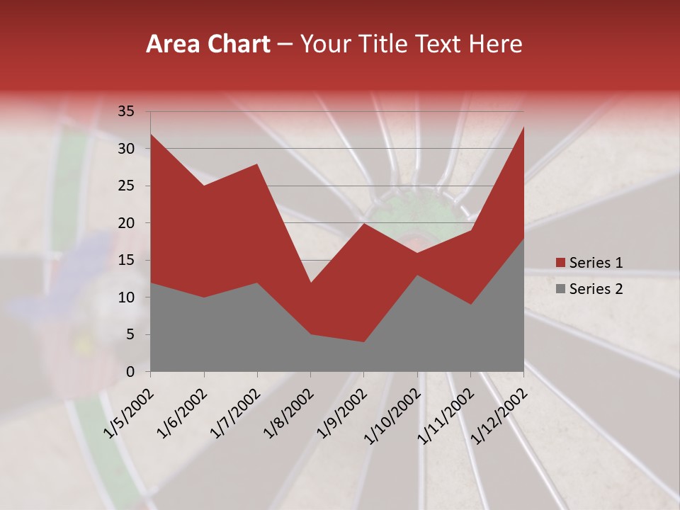 Dart In Bull's Eye Of Dartboard - Focus On Bullтащs-Eye PowerPoint Template