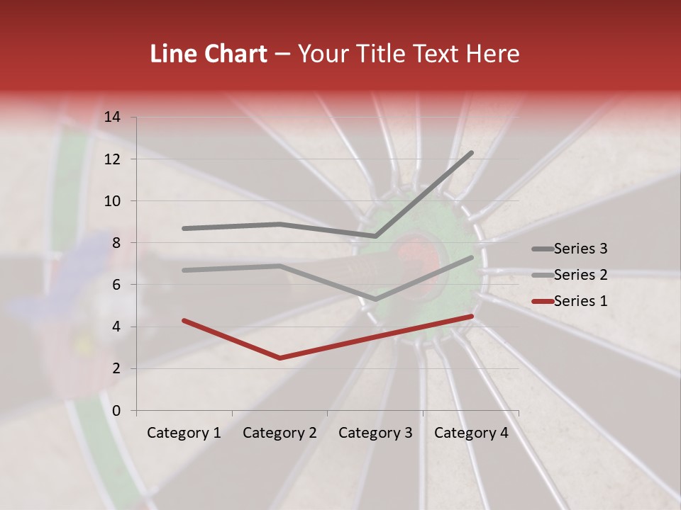Dart In Bull's Eye Of Dartboard - Focus On Bullтащs-Eye PowerPoint Template