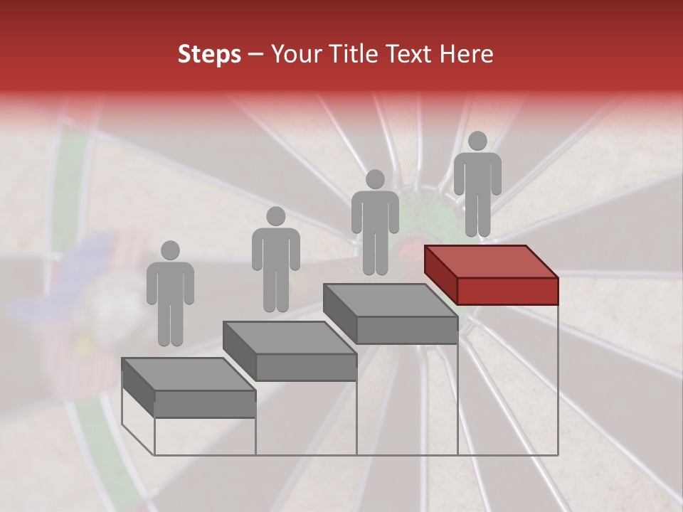 Dart In Bull's Eye Of Dartboard - Focus On Bullтащs-Eye PowerPoint Template