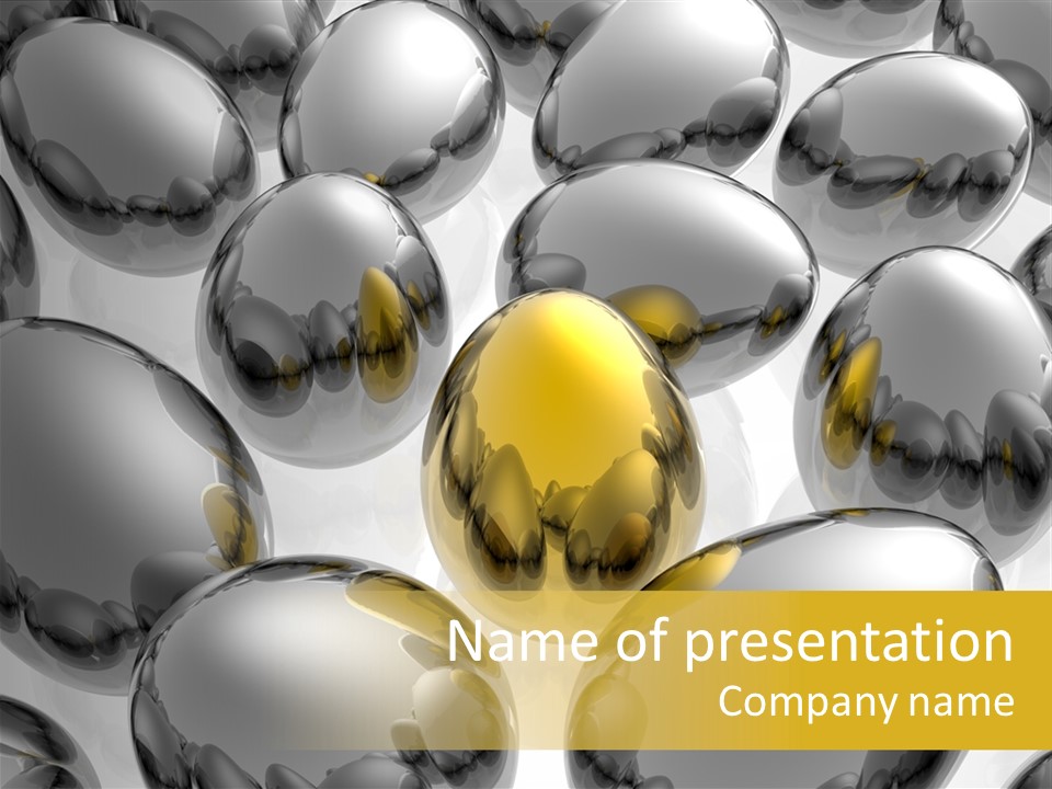 Unique Golden Egg PowerPoint Template