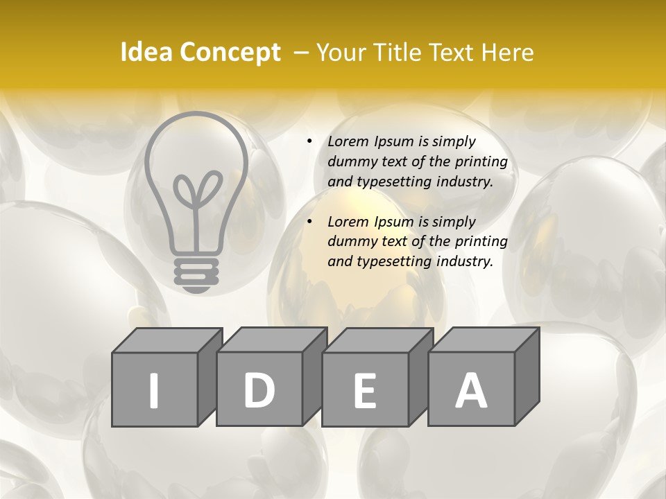 Unique Golden Egg PowerPoint Template