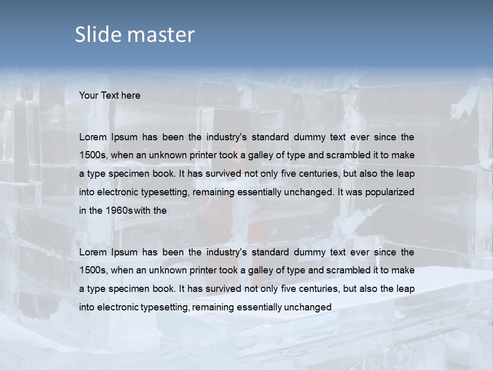 Pretty Woman At The Bar Of An Hotel Made Of Ice PowerPoint Template