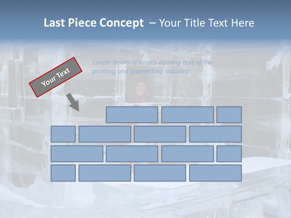 Pretty Woman At The Bar Of An Hotel Made Of Ice PowerPoint Template