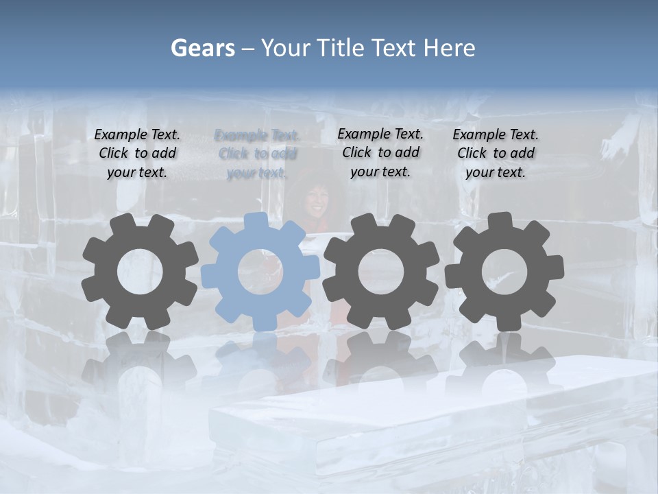 Pretty Woman At The Bar Of An Hotel Made Of Ice PowerPoint Template