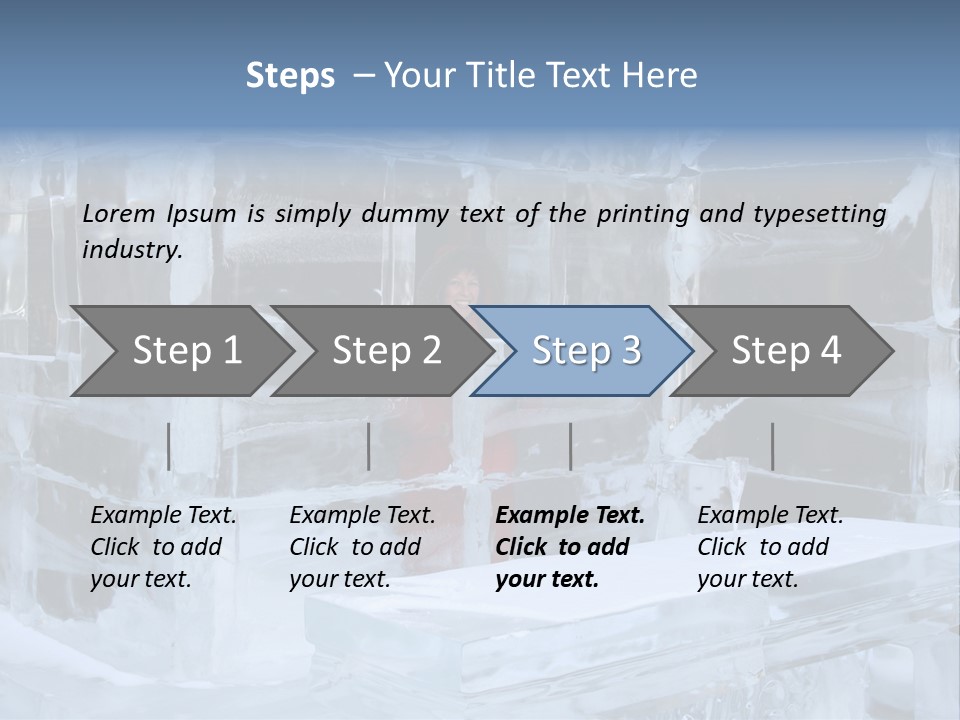 Pretty Woman At The Bar Of An Hotel Made Of Ice PowerPoint Template