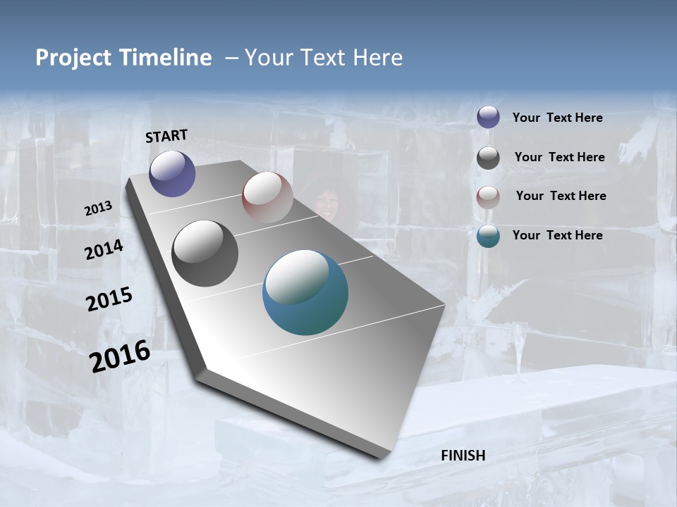 Pretty Woman At The Bar Of An Hotel Made Of Ice PowerPoint Template