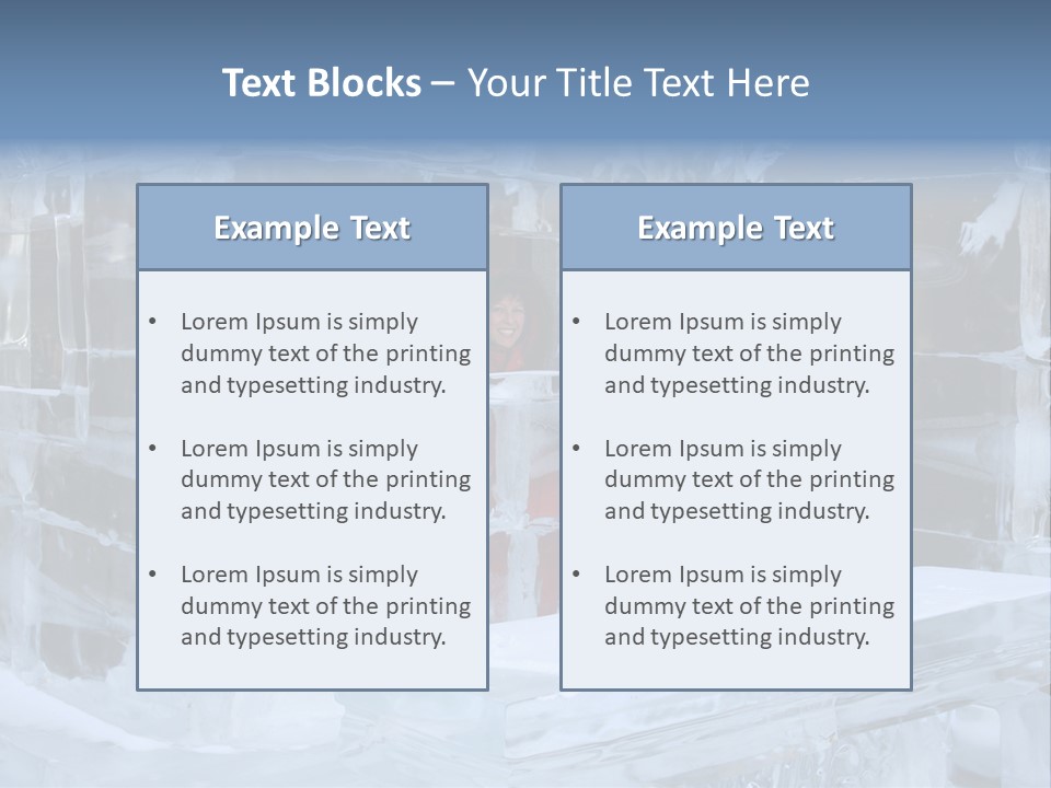 Pretty Woman At The Bar Of An Hotel Made Of Ice PowerPoint Template