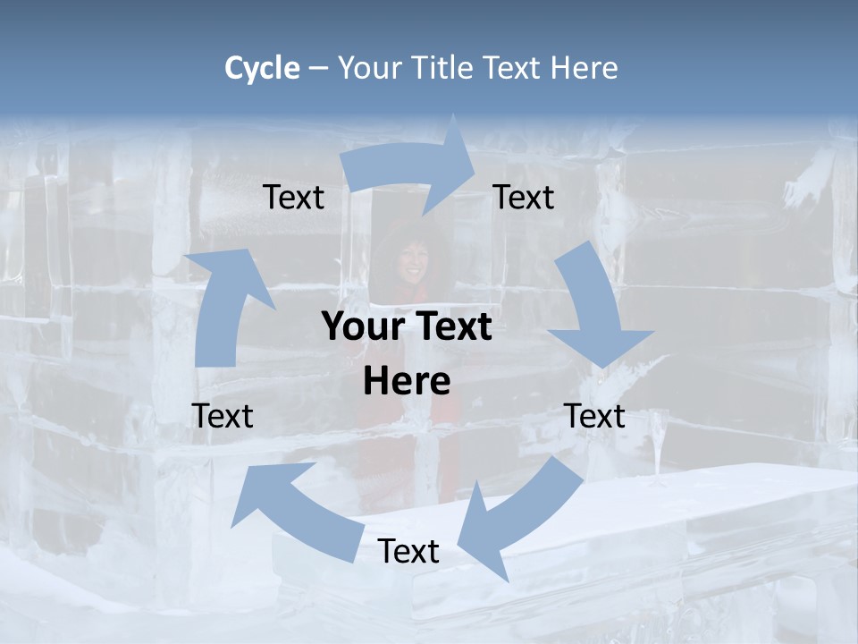 Pretty Woman At The Bar Of An Hotel Made Of Ice PowerPoint Template