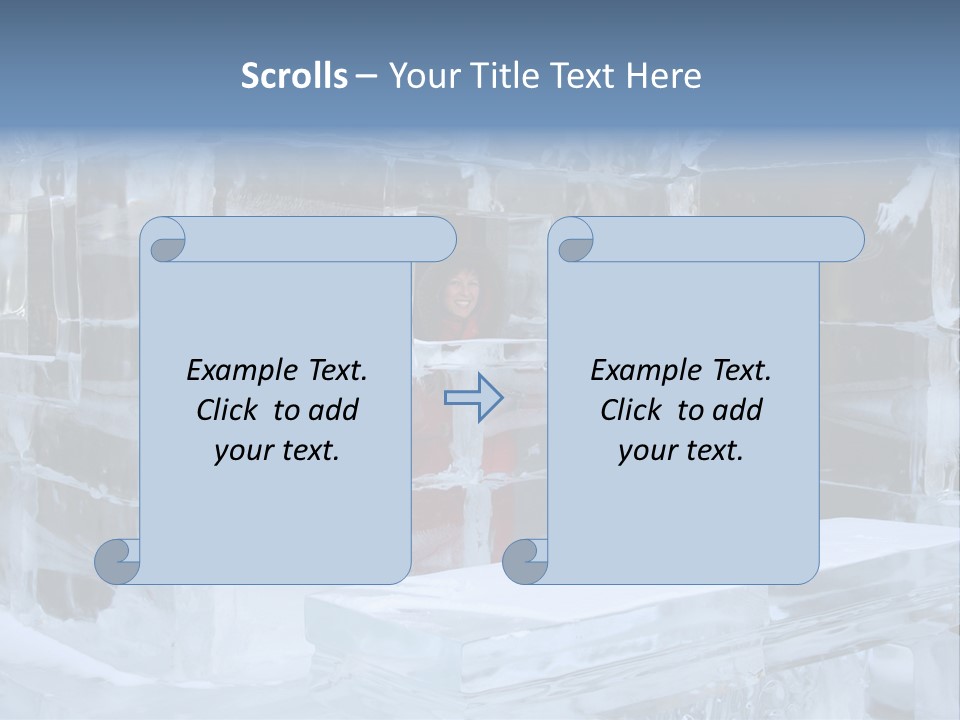 Pretty Woman At The Bar Of An Hotel Made Of Ice PowerPoint Template
