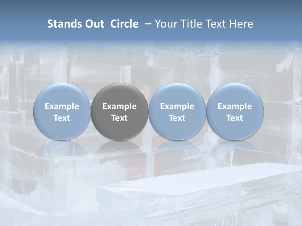 Pretty Woman At The Bar Of An Hotel Made Of Ice PowerPoint Template