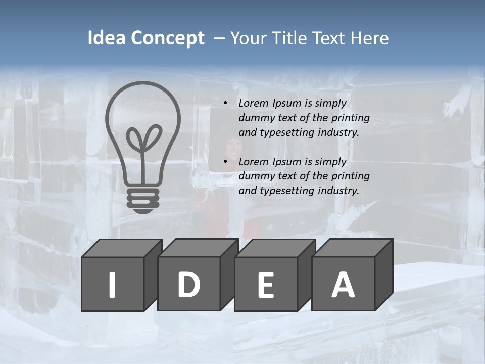 Pretty Woman At The Bar Of An Hotel Made Of Ice PowerPoint Template