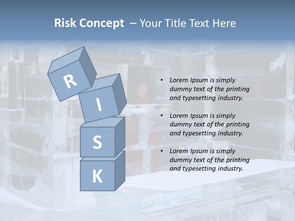 Pretty Woman At The Bar Of An Hotel Made Of Ice PowerPoint Template