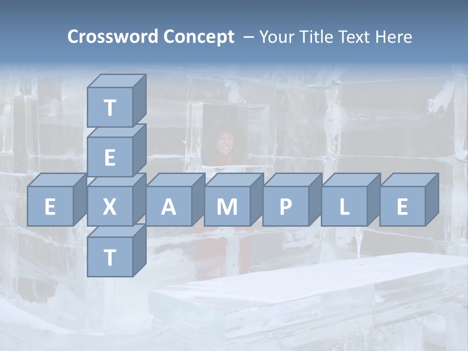 Pretty Woman At The Bar Of An Hotel Made Of Ice PowerPoint Template