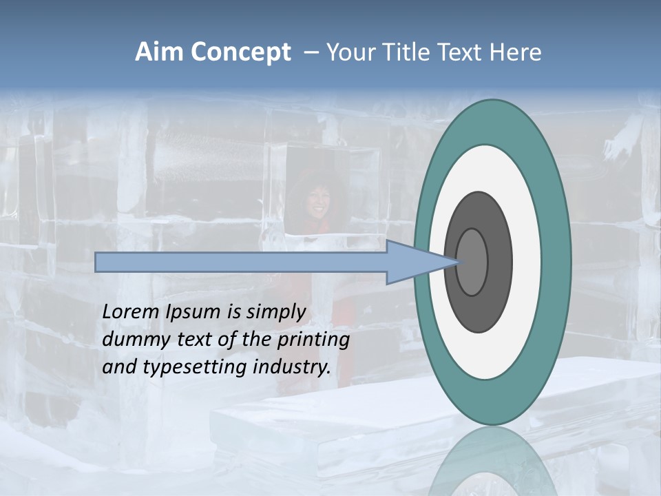 Pretty Woman At The Bar Of An Hotel Made Of Ice PowerPoint Template