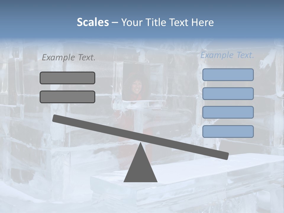 Pretty Woman At The Bar Of An Hotel Made Of Ice PowerPoint Template