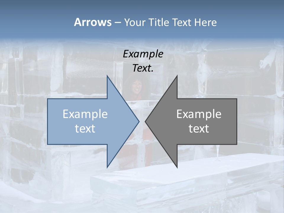 Pretty Woman At The Bar Of An Hotel Made Of Ice PowerPoint Template