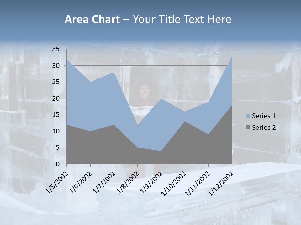 Pretty Woman At The Bar Of An Hotel Made Of Ice PowerPoint Template