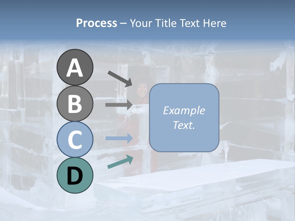 Pretty Woman At The Bar Of An Hotel Made Of Ice PowerPoint Template