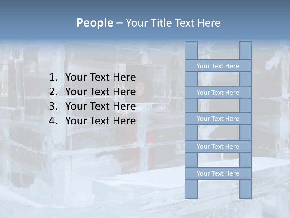 Pretty Woman At The Bar Of An Hotel Made Of Ice PowerPoint Template