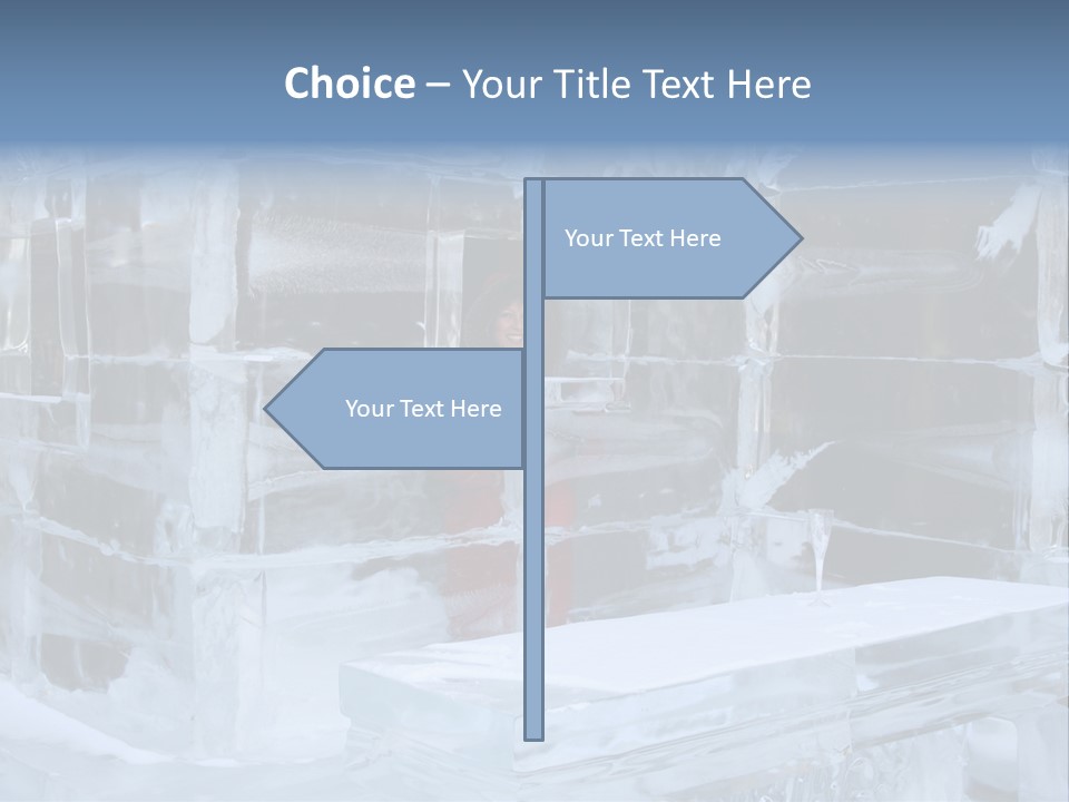Pretty Woman At The Bar Of An Hotel Made Of Ice PowerPoint Template