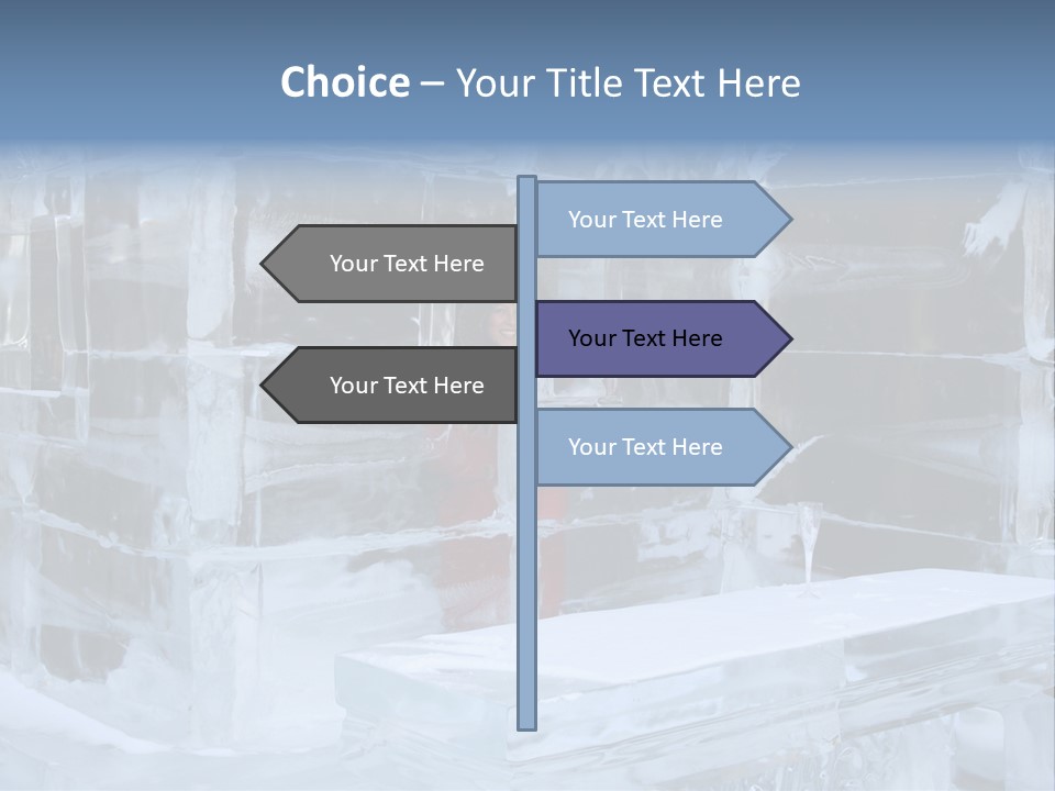 Pretty Woman At The Bar Of An Hotel Made Of Ice PowerPoint Template