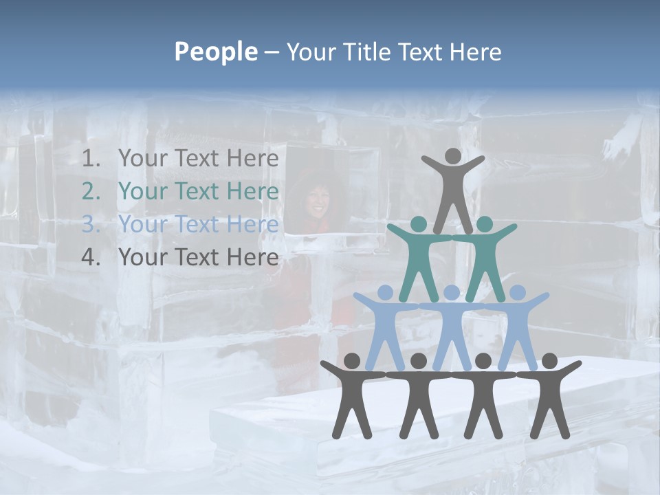 Pretty Woman At The Bar Of An Hotel Made Of Ice PowerPoint Template