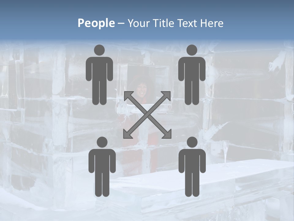 Pretty Woman At The Bar Of An Hotel Made Of Ice PowerPoint Template