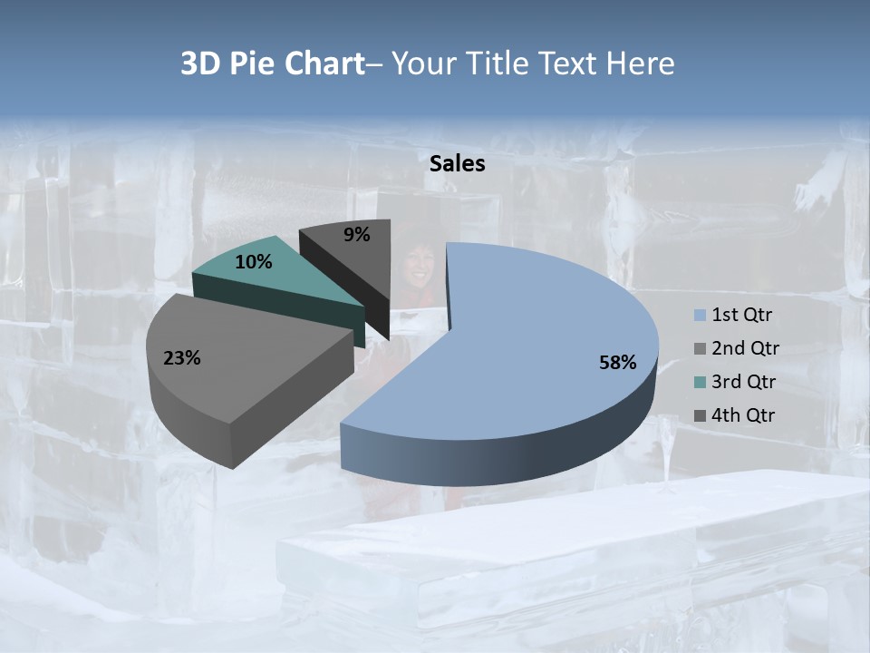 Pretty Woman At The Bar Of An Hotel Made Of Ice PowerPoint Template