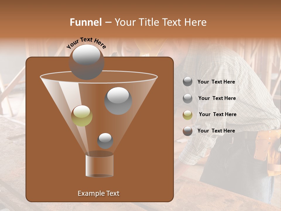 A Home Designer Working With A Home Builder And Inspecting The Blueprints PowerPoint Template