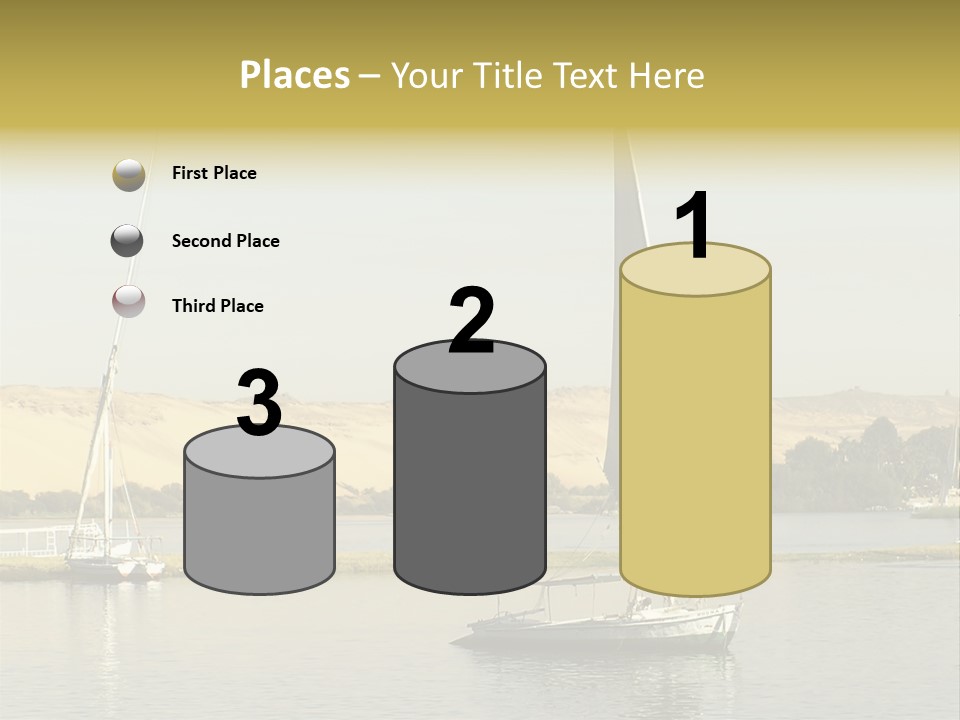 Sailing Boats On The Nile At Aswan, Egypt PowerPoint Template