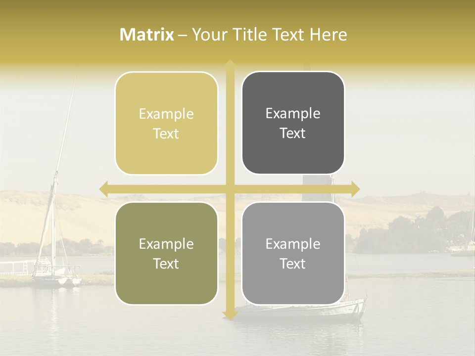 Sailing Boats On The Nile At Aswan, Egypt PowerPoint Template