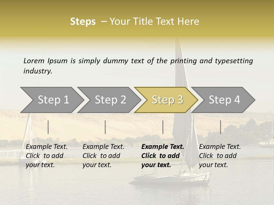 Sailing Boats On The Nile At Aswan, Egypt PowerPoint Template